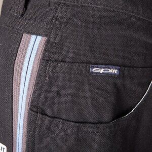 1990s Deadstock Skateboarding Split Wide Baggy Black Pants